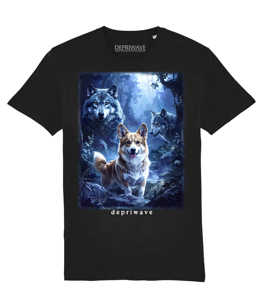 Fantasy Corgi t-shirt (zwart)