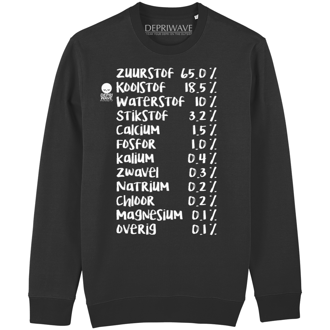 100% Human - sweater zwart