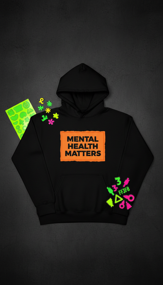 Pitch Black Hoodie With Magma Patch