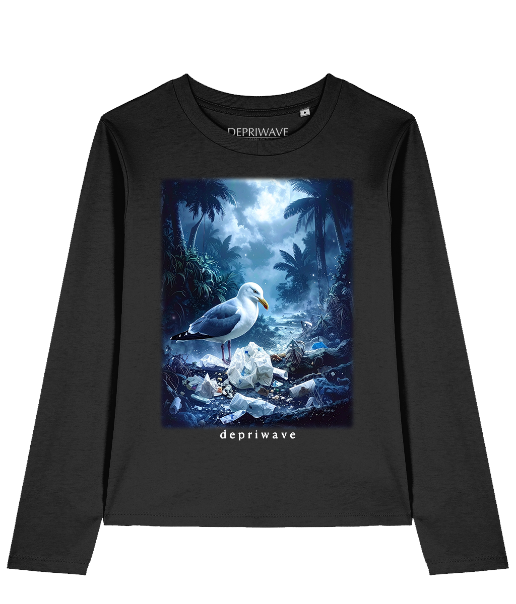 Fantasy Seagull longsleeve (zwart)