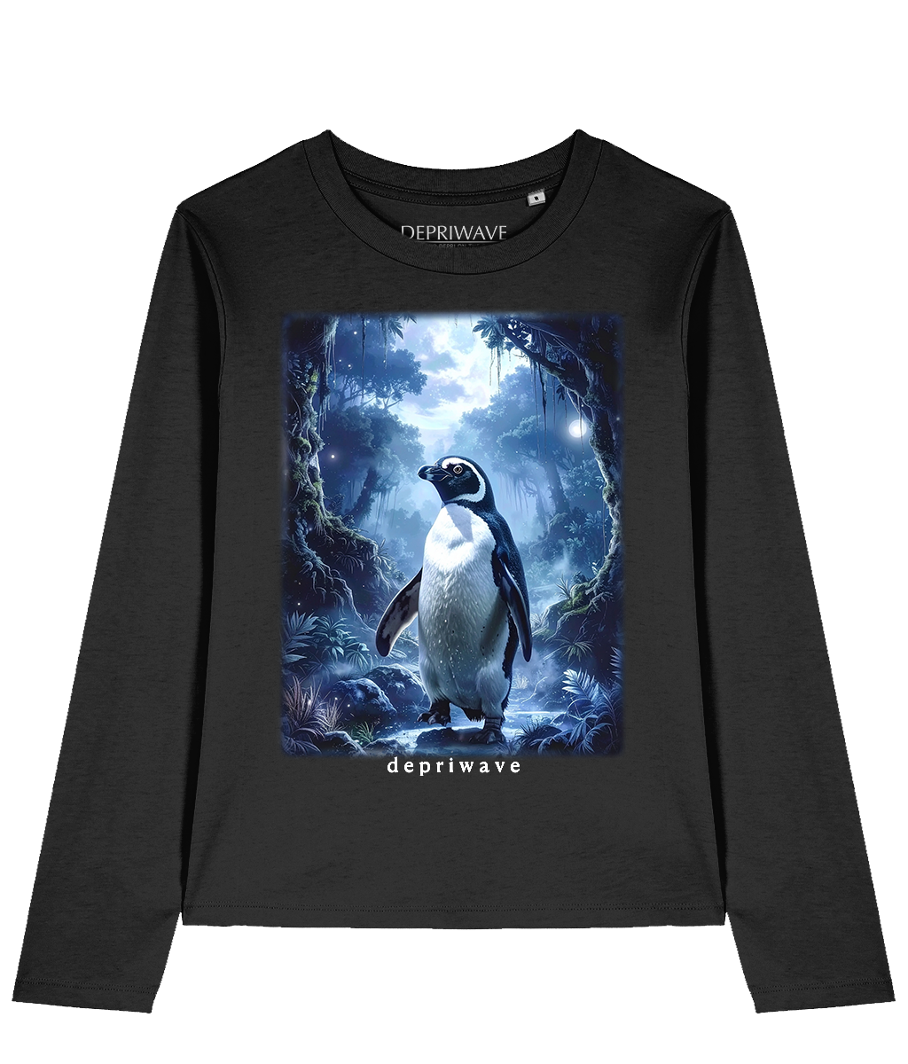 Fantasy Penguin longsleeve (zwart)