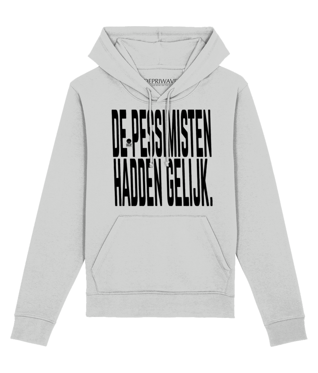 Pessimisten hoodie (grijs)