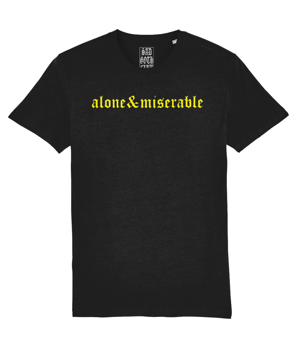 Sad Goth Club - Alone & Miserable t-shirt (zwart)
