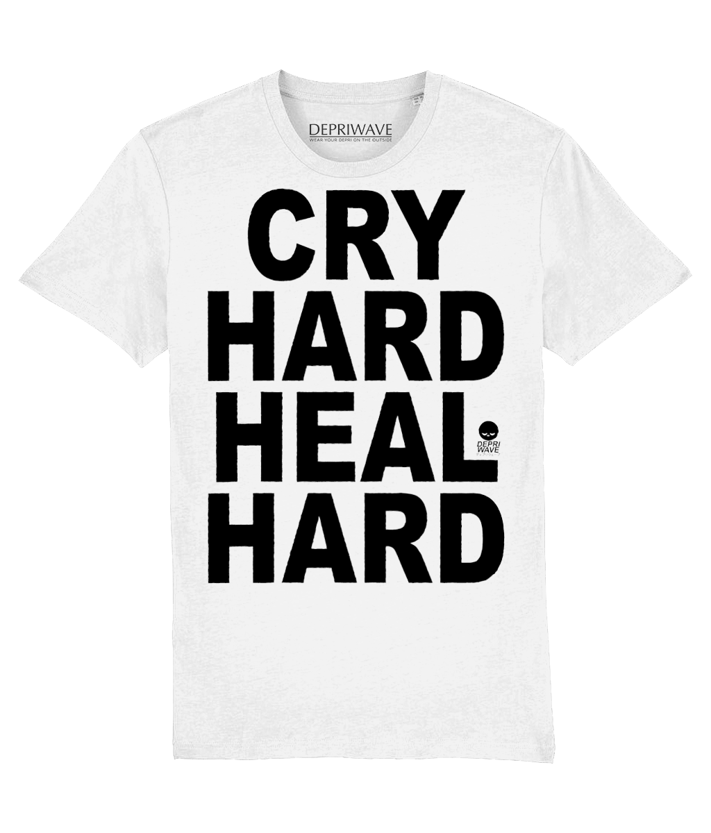Cry Hard Heal Hard t-shirt (wit)