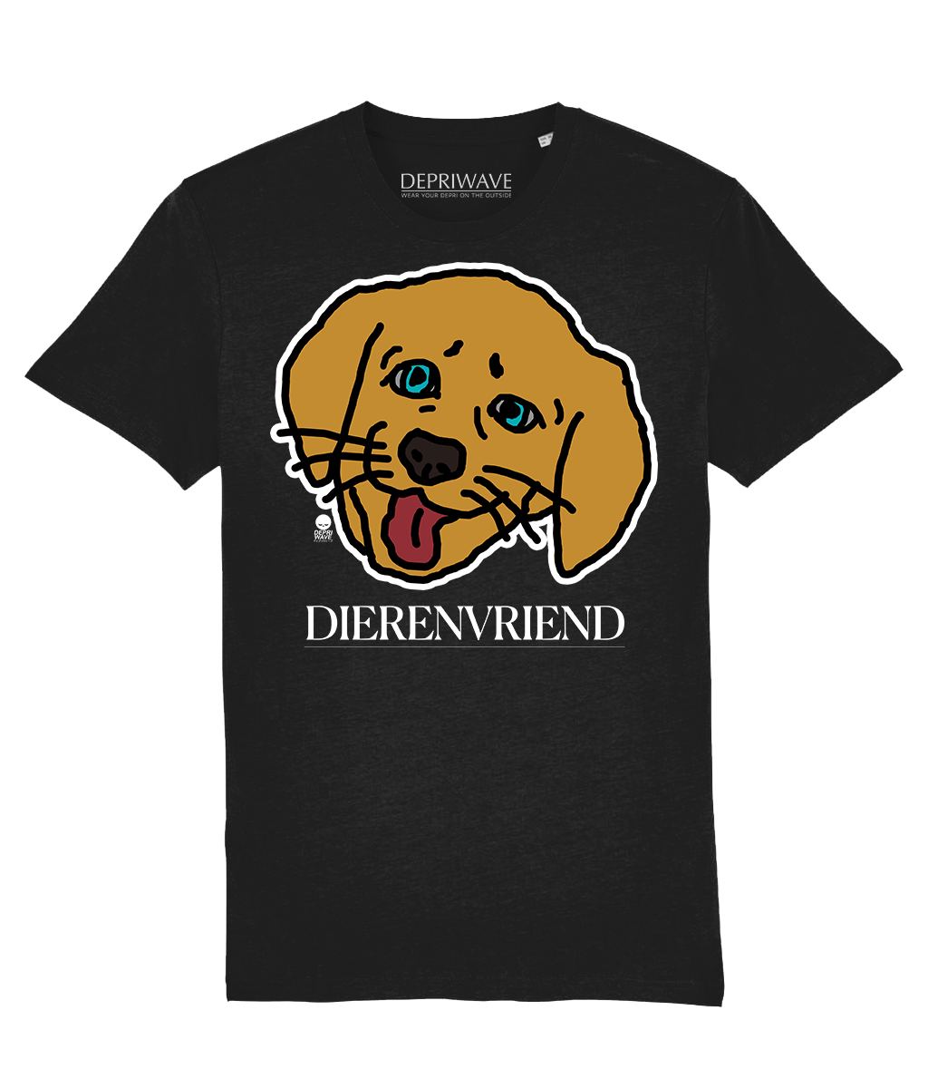 Dierenvriend t-shirt zwart