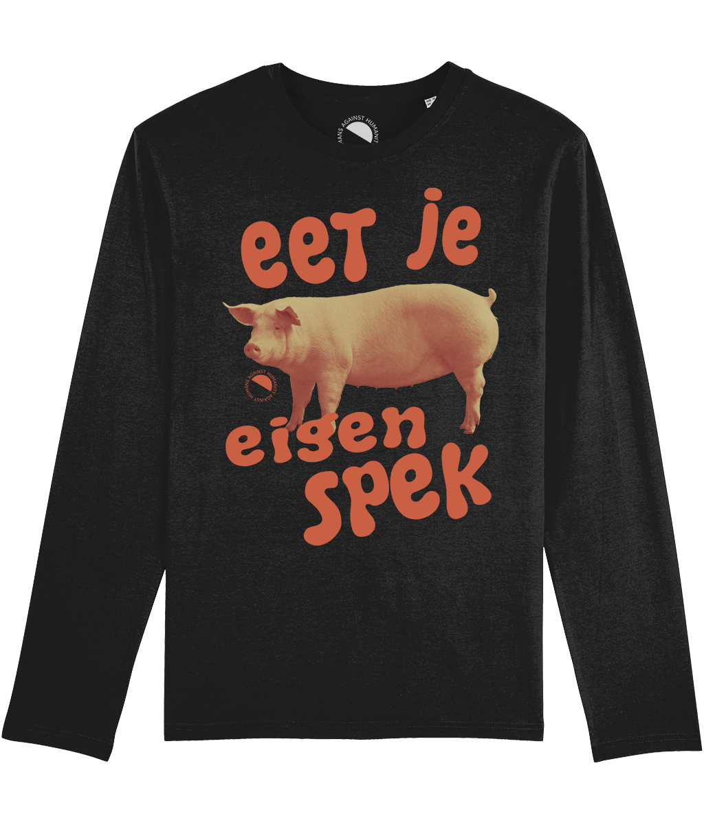 Humans Against Humanity - Eet Je Eigen Spek longsleeve (zwart)