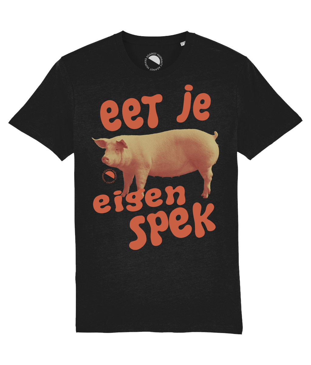Humans Against Humanity - Eet Je Eigen Spek t-shirt (zwart)