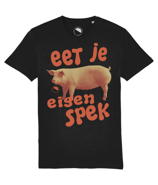 Humans Against Humanity - Eet Je Eigen Spek t-shirt (zwart)
