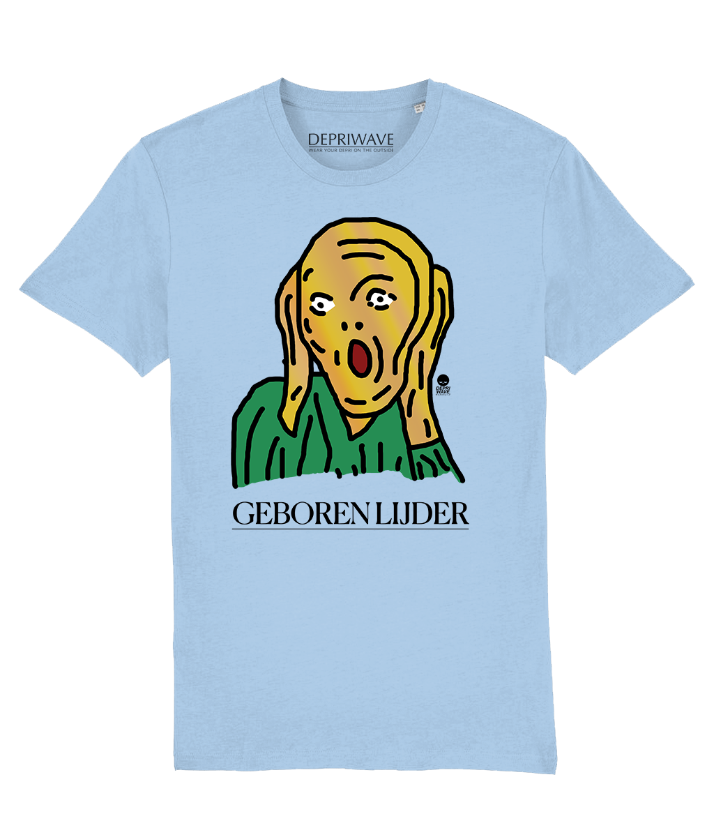 Geboren Lijder t-shirt - lichtblauw