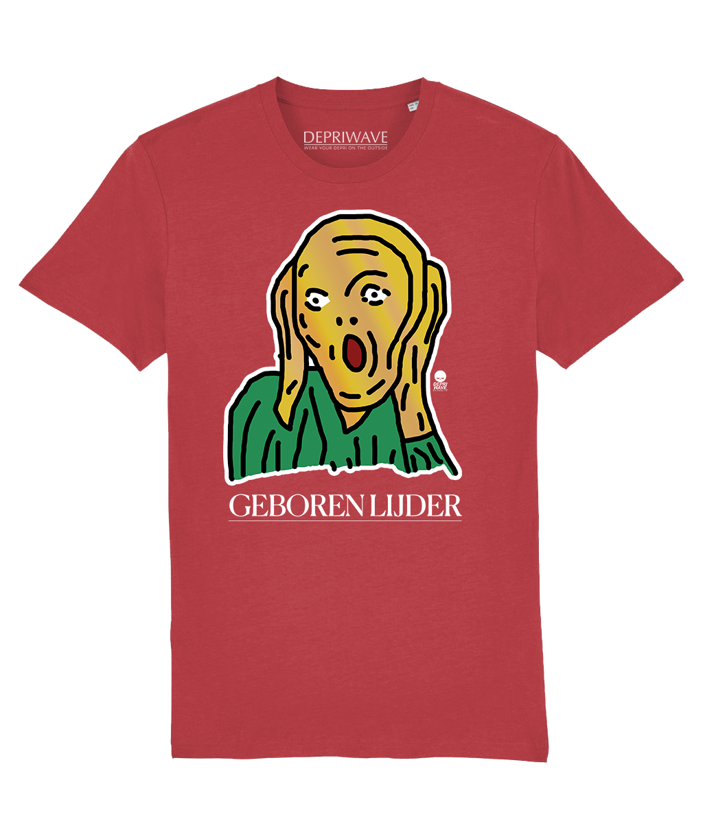 Geboren Lijder t-shirt - rood