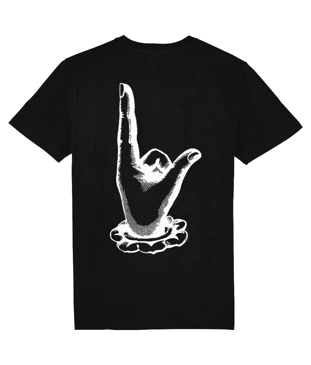 Genootschap der Linkshandigen t-shirt (zwart)