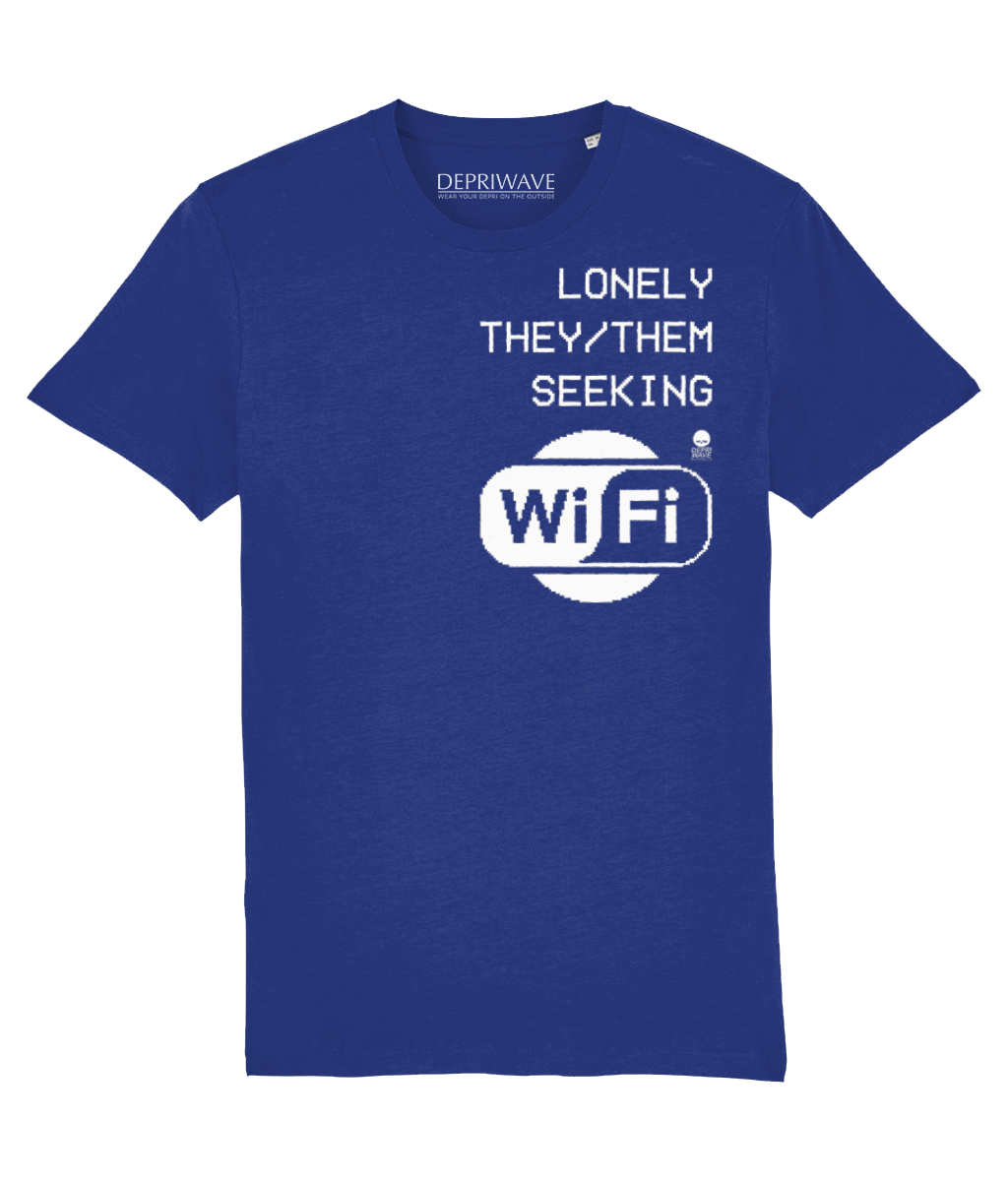 Lonely They/Them t-shirt (donkerblauw)
