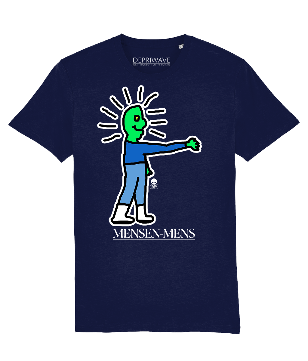 Mensen-mens t-shirt - donkerblauw