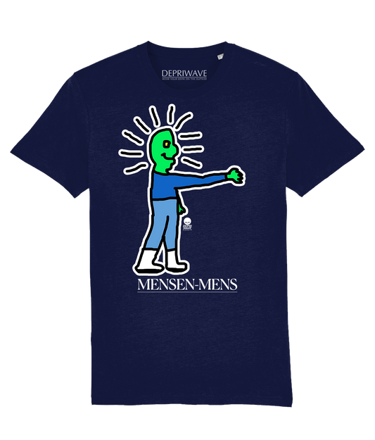 Mensen-mens t-shirt - donkerblauw