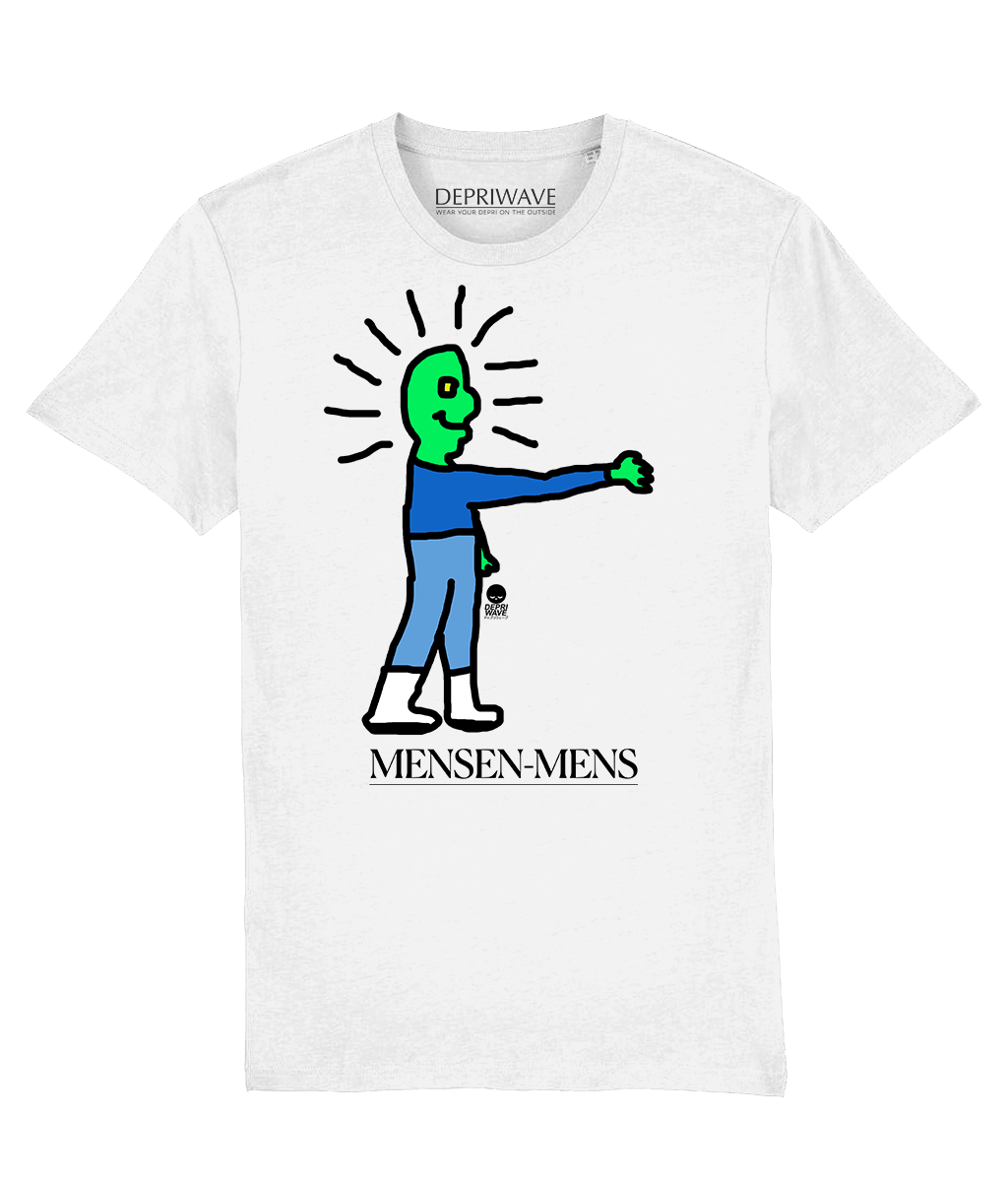 Mensen-mens t-shirt - wit