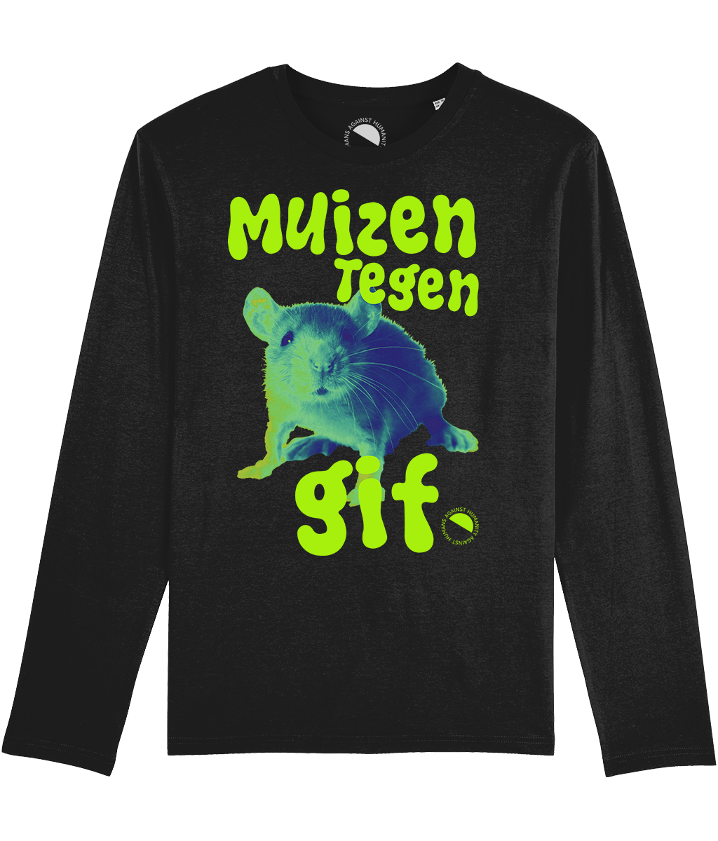 Humans Against Humanity - Muizen Tegen Gif longsleeve (zwart)