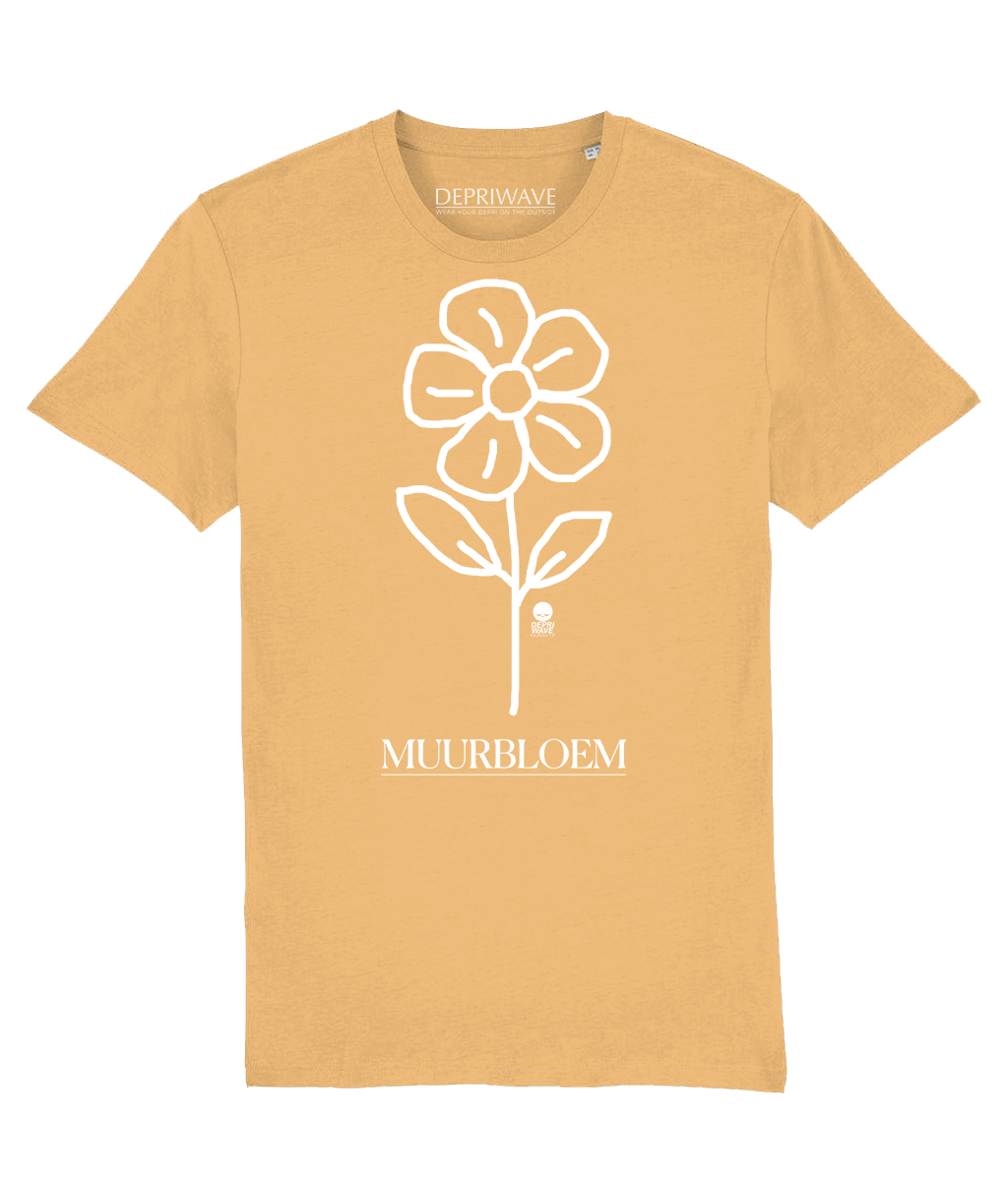 Muurbloem t-shirt - oranjegeel
