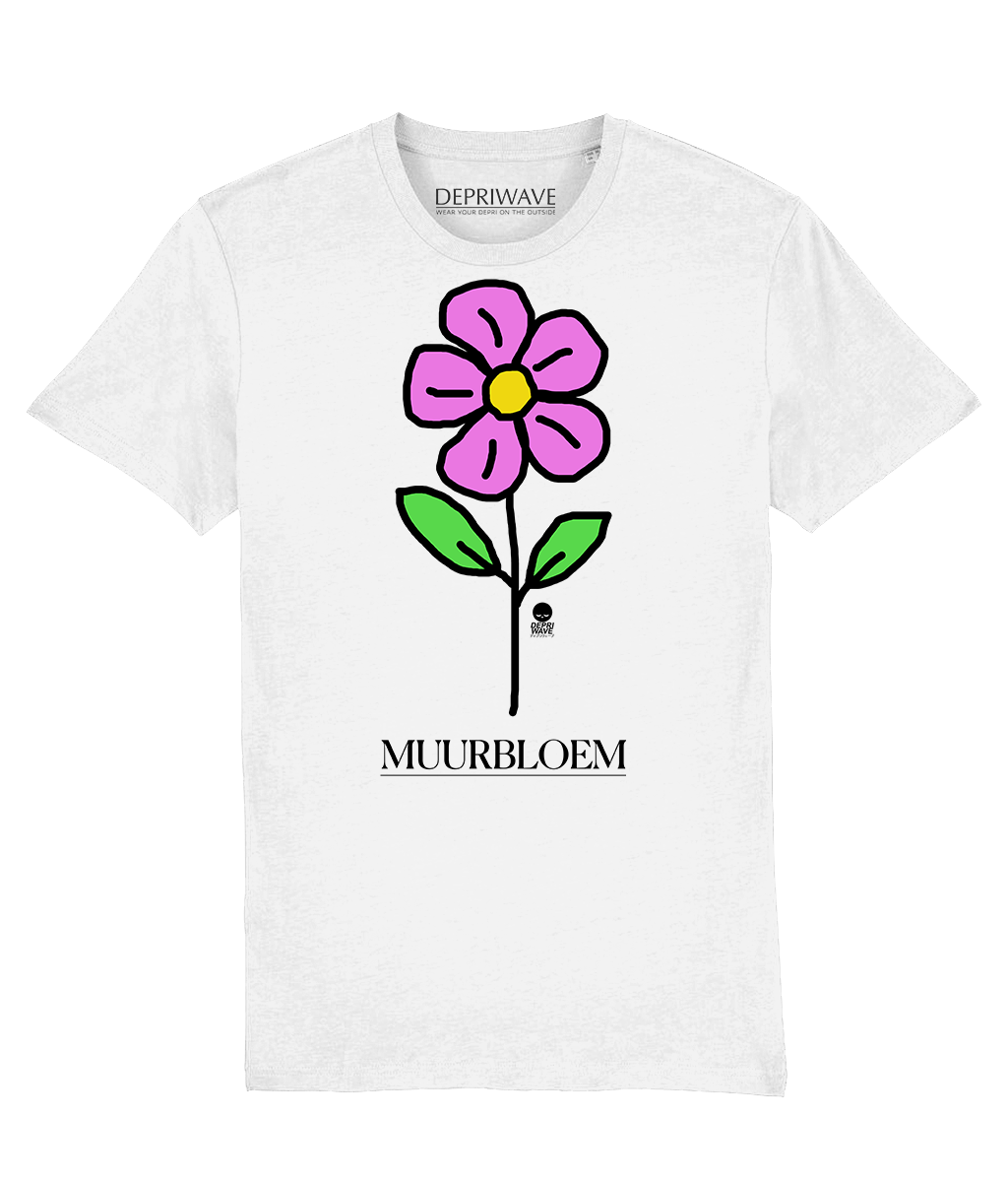 Muurbloem t-shirt - wit