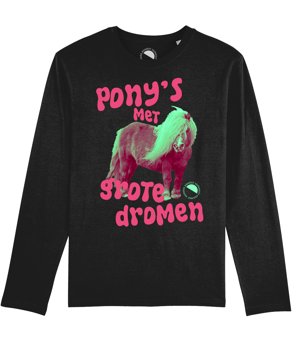 Humans Against Humanity - Pony's Met Grote Dromen longsleeve (zwart)