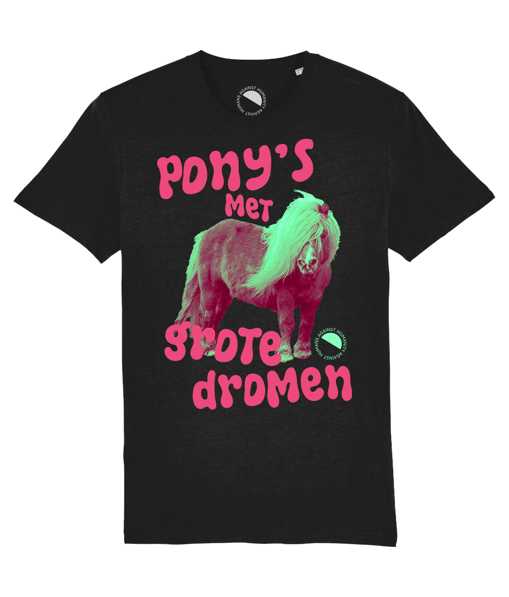 Humans Against Humanity - Pony's Met Grote Dromen t-shirt (zwart)