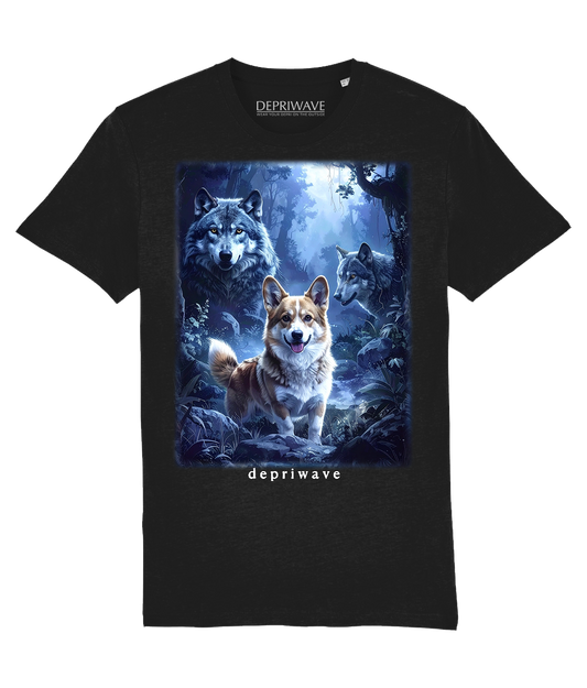 Fantasy Corgi t-shirt (zwart)