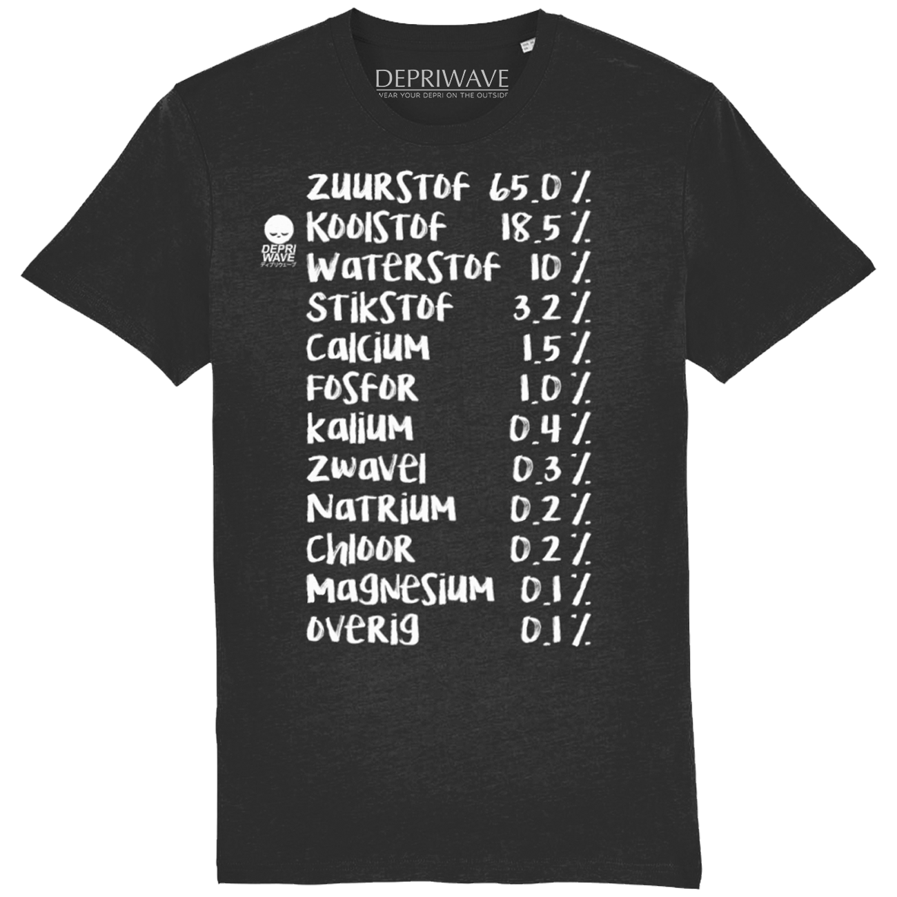 100% Human t-shirt (zwart)