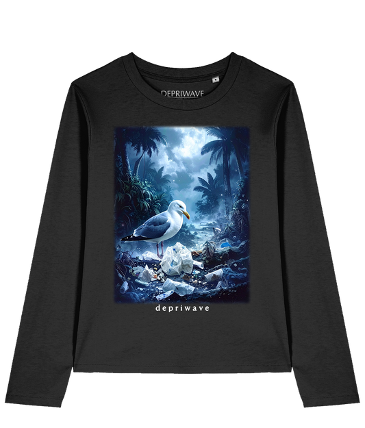 Fantasy Seagull longsleeve (zwart)