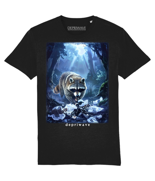 Fantasy Racoon t-shirt (zwart)