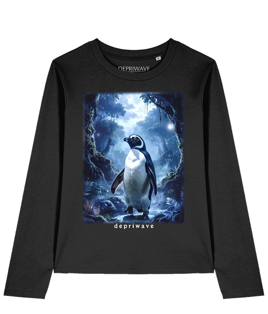 Fantasy Penguin longsleeve (zwart)