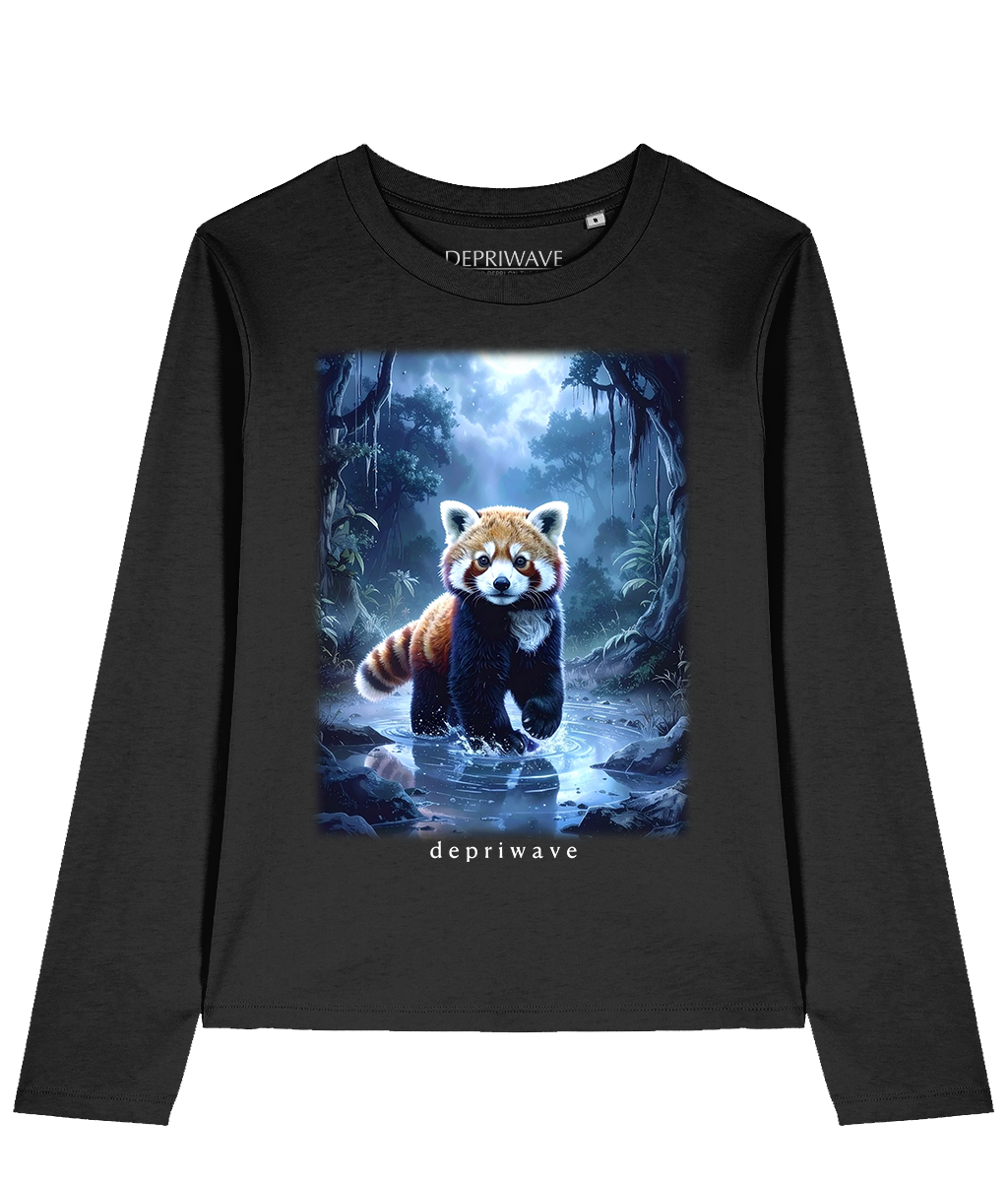 Fantasy Red Panda longsleeve (zwart)