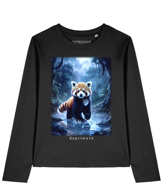 Fantasy Red Panda longsleeve (zwart)