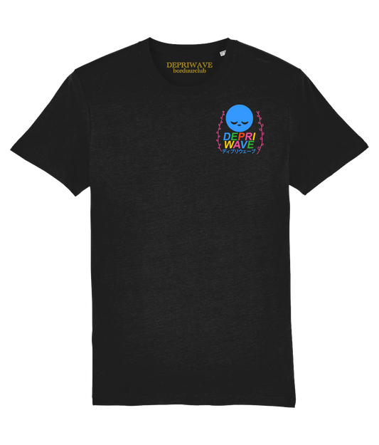 Depriwave Borduurclub no. 1 t-shirt zwart