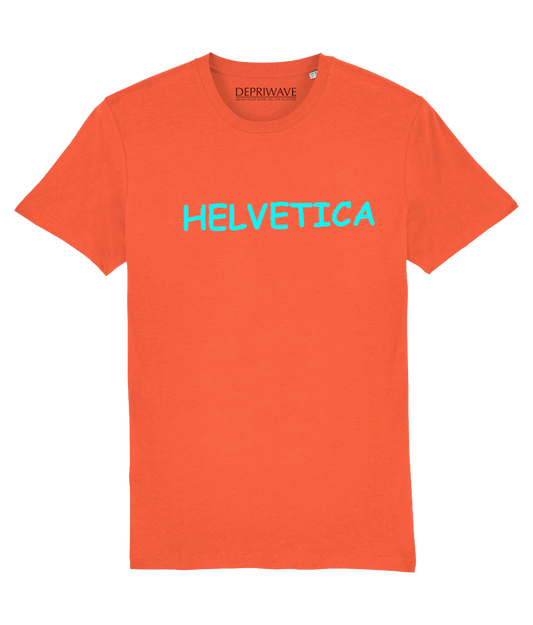 Helvetica t-shirt (oranjerood)