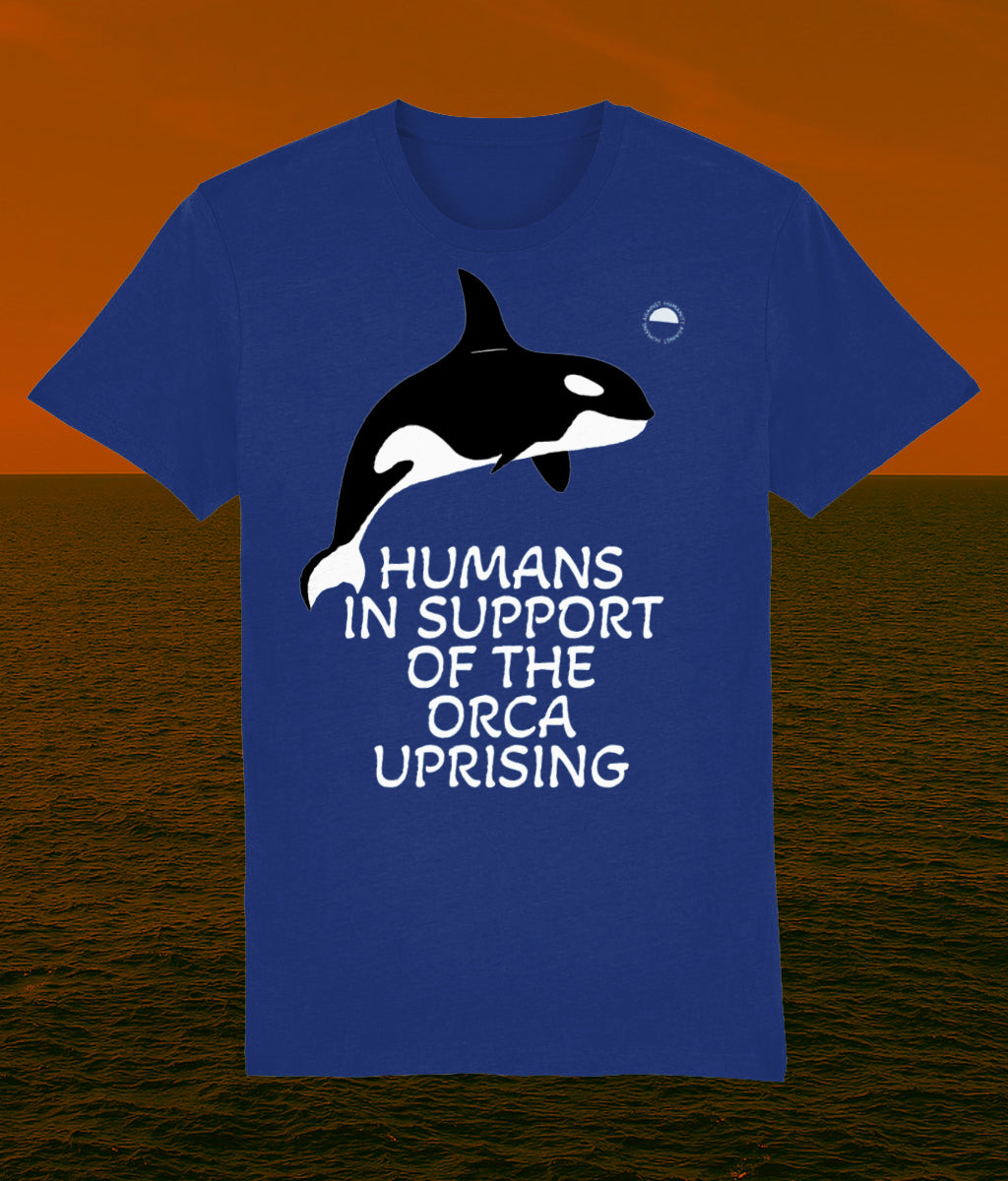 Humans Against Humanity - Orca Support t-shirt (blauw)