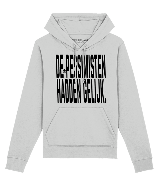 Pessimisten hoodie (grijs)