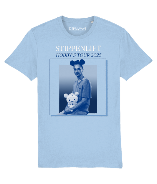 Stippenlift Hobby's Tour t-shirt (lichtblauw)