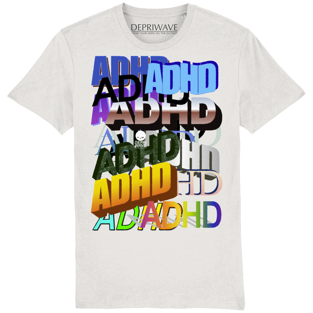 ADHD t-shirt (vintage wit)