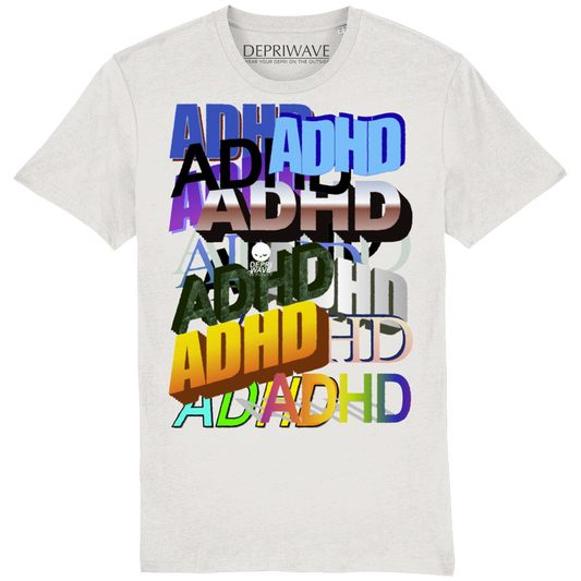 ADHD t-shirt (vintage wit)