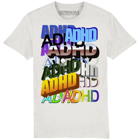 ADHD - t-shirt vintage wit