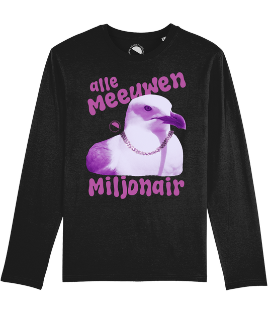 Humans Against Humanity - Alle Meeuwen Miljonair longsleeve (zwart)