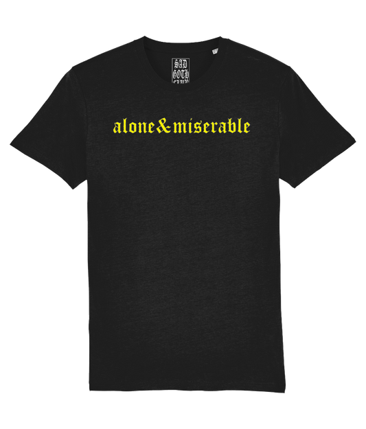 Sad Goth Club - Alone & Miserable t-shirt (zwart)