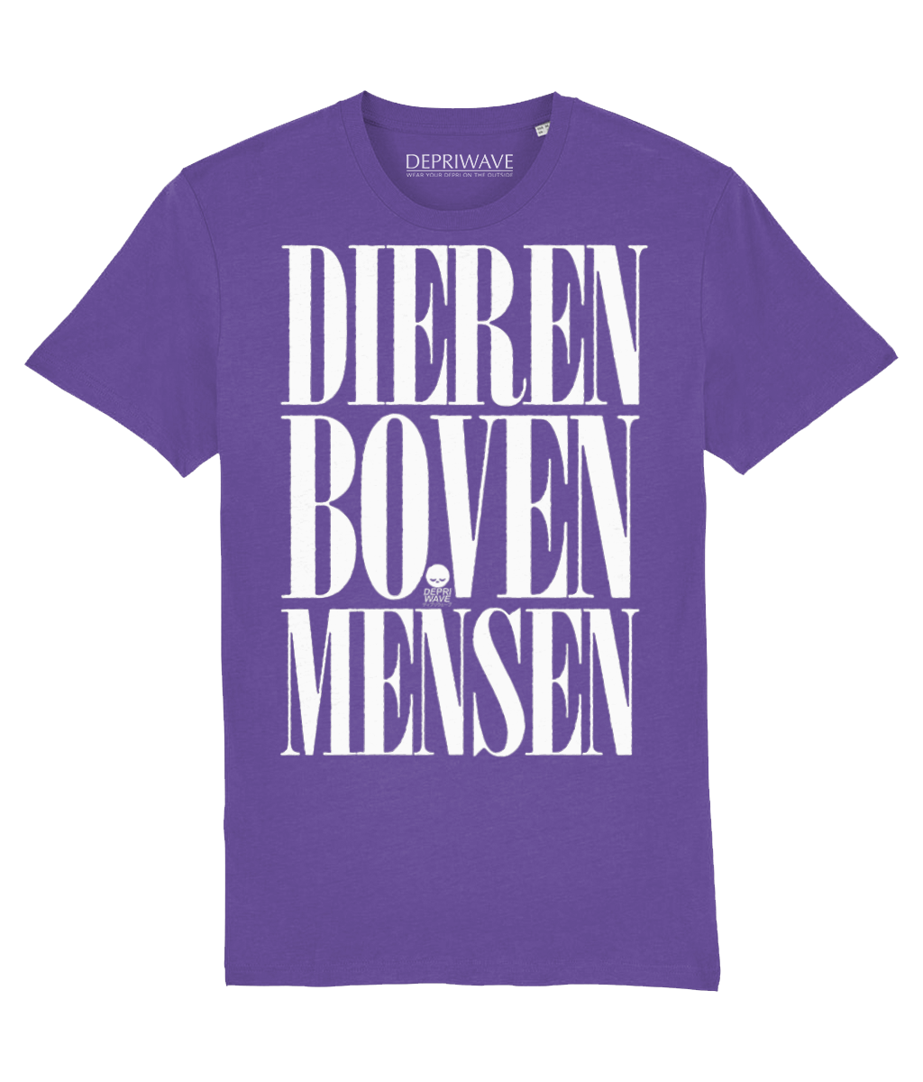 Dieren Boven Mensen t-shirt (paars)