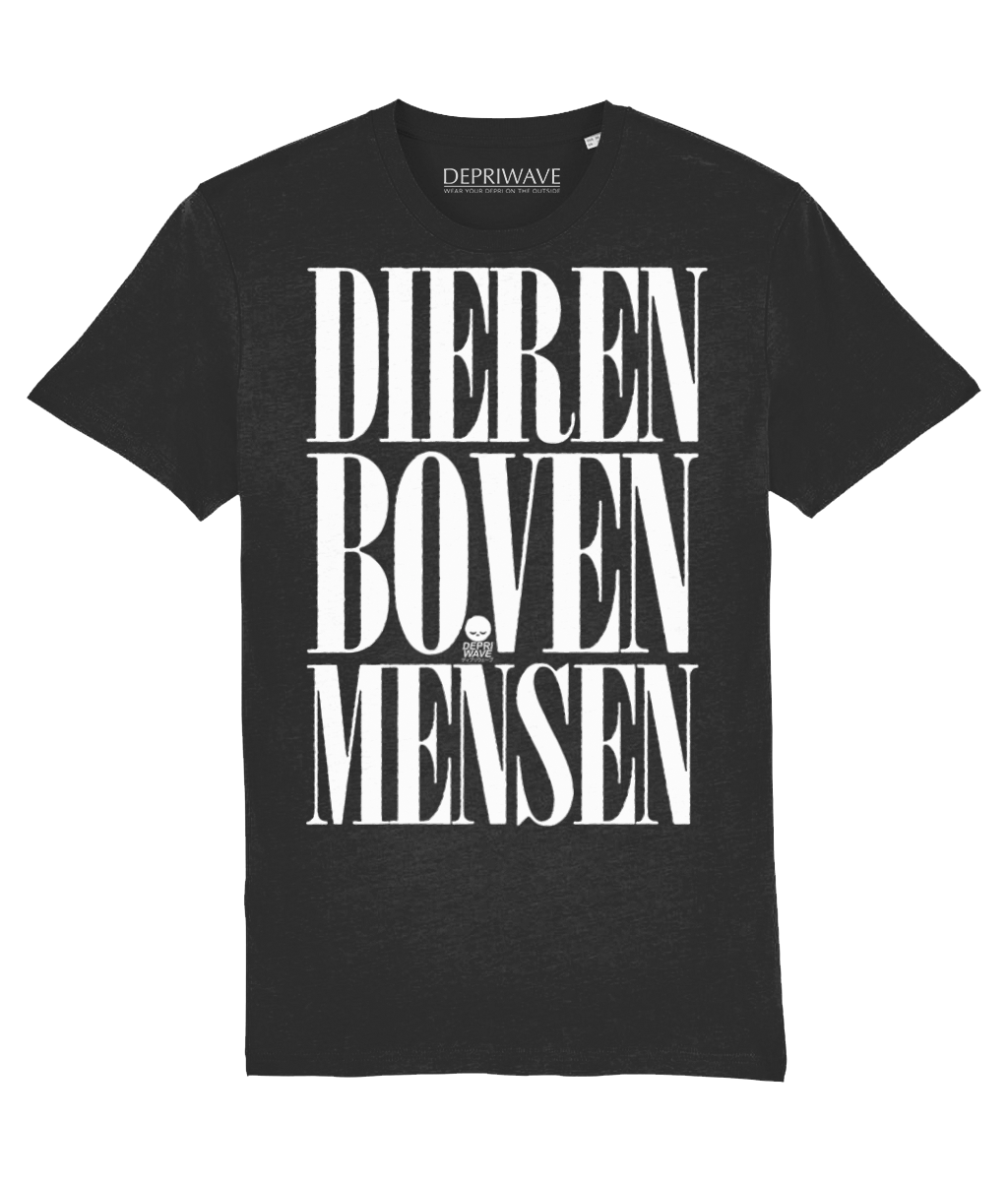 Dieren Boven Mensen t-shirt (zwart)