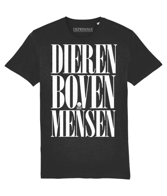 Dieren Boven Mensen t-shirt (zwart)