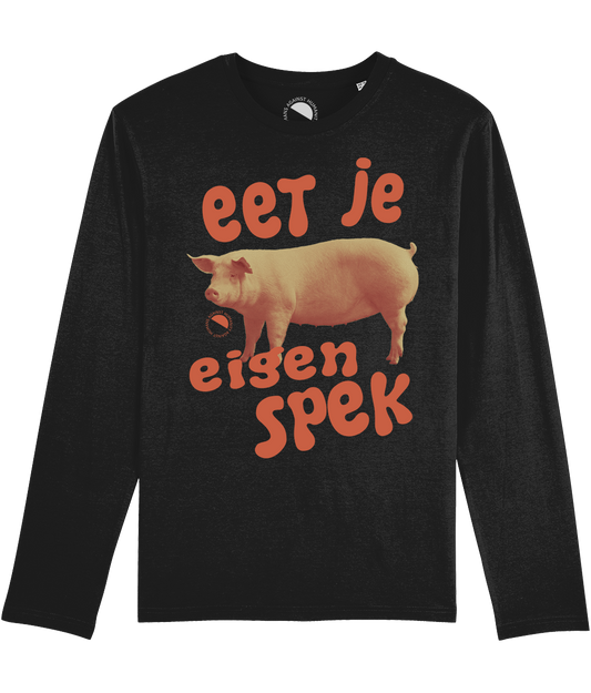 Humans Against Humanity - Eet Je Eigen Spek longsleeve (zwart)