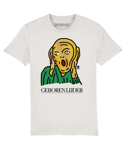 Geboren Lijder t-shirt - vintage wit