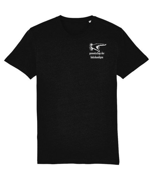 Genootschap der Linkshandigen t-shirt (zwart)