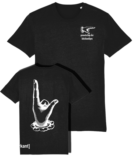 Genootschap der Linkshandigen t-shirt (zwart)