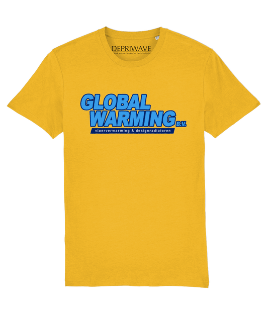 Global Warming BV t-shirt geel