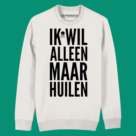 Ik Wil Alleen Maar Huilen - sweater vintage wit